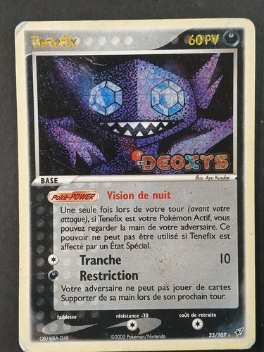 Carte pokémon tenefix - pokémon, (dx