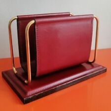 RANGE COURRIER PORTE LETTRE REVUE EN CUIR BORDEAUX DESIGN LONGCHAMP ART DÉCO
