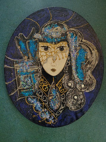 Baroque glitter oval - baroque,