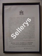 Faire part Louise Bloüin du BOUCHET Hector Baillou de la Brosse Château de Rigny