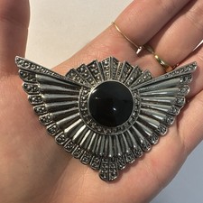 Broche À Définir ? Avec Pierre Noire Bijoux Fantaisie