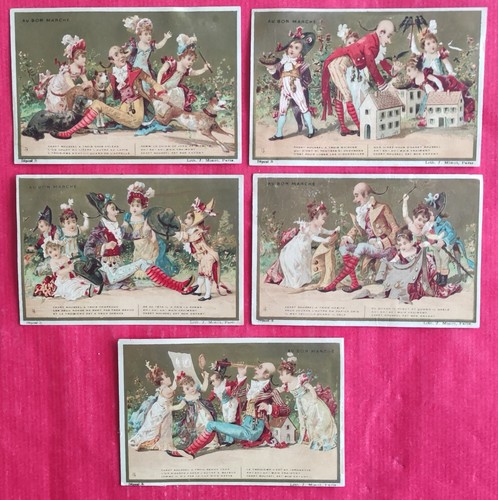 Chromo litho bon marche - 5x, au