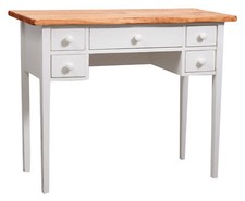 Table De Bureau En Bois Massif De Tilleul Structure Blanche Vieillie Plateau F
