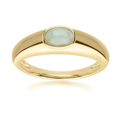 Bague ovale verte - ovale, en