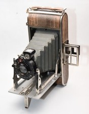 LUMIERE NADA LUXUS peau de reptile soufflet gris appareil photo folding