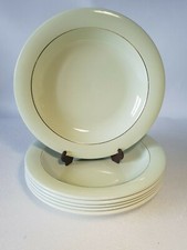 ?6 assiettes plates Salins Opaceline porcelaine opaque couleur verte pastel 