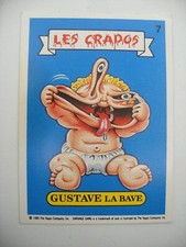 album PANINI MERLIN Les CRADOS Vignette Immage FRANCE Garbage Pail Kids N°7