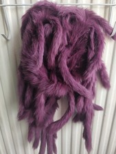 Écharpe Fourrure Vrai En Peau Lapin Rabbit Violet Original