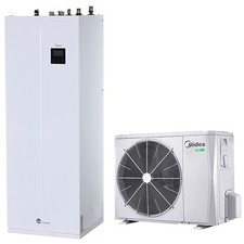 Pompe a chaleur bibloc monophasé air eau réversible MIDEA avec ballon ECS intég