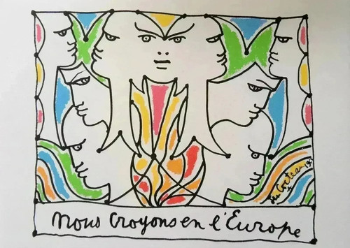 Jean cocteau lithographie - jean,