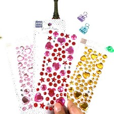  4 Sheets Fournitures De Scrapbooking Autocollants Pierres Précieuses