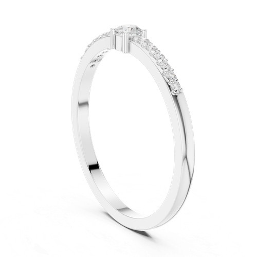 Bague ronde pièces vvs1 d - ronde,