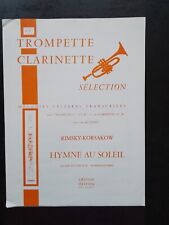 PARTITION - RIMSKY-KORSAKOW - Hymne au soleil pour trompette ou clarinette piano