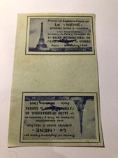 VIGNETTE COMMEMORATIVE gommé 1er VOL ANGLETERRE-FRANCE  LE "NENE" bloc vert X 2