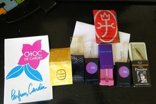 7 échantillons tubes parfum cardin vide, castelbajac plein