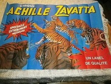 GRANDE AFFICHE DU CIRQUE ACHILLE ZAVATTA - AUTHENTIQUE- FORMAT 118 X 80 cm -