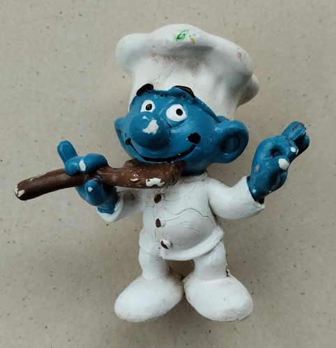 Figurine schtroumpf cuisinier - schtroumpf,