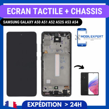 ECRAN + VITRE TACTILE SUR CHASSIS SAMSUNG GALAXY A50 A51 A52 A52S A53 A54 4G/5G