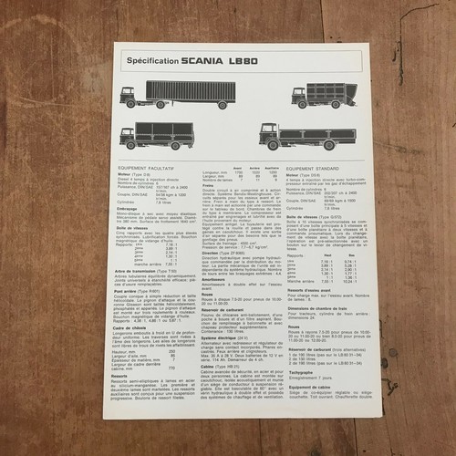 Brochure camion n128 scania - camion,