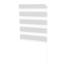 Store enrouleur zébré jour nuit 60 x 120 cm blanc