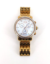 Montre Femme Chronographe Diamant Marsala GV2 Par GEVRIL