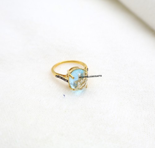 Topaze bleu 925 argent - topaze,