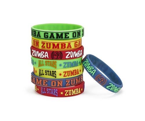 Zumba game rubber bracelets - on,
