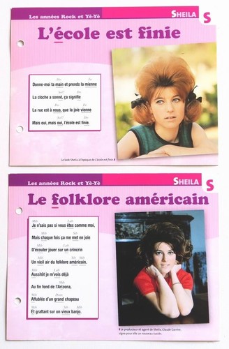Fiches chansons yé - chansons, yé-yé