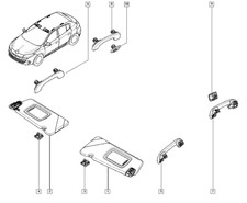 Pare soleil gauche d'origine