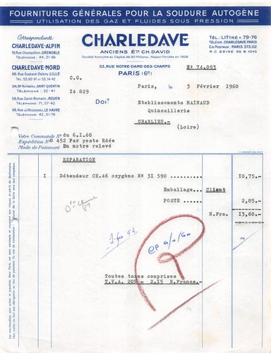 1960 fournitures generales - fournitures,