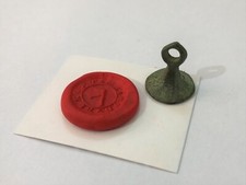 Ancien sceau / cachet de cire en bronze 16 eme XVI haute époque Matrice