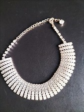 Collier Ras de cou rangées de strass