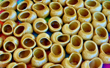 72 coquilles d'escargot grès