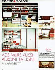 publicité Advertising 0623  1970  Roche-Bobois  meubles vos murs auront ligne