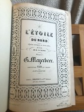 Meyerbeer L'Etoile du Nord Partition chant piano éditions Brandus