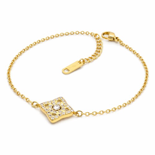 Bracelet trèfle pavé - trèfle,