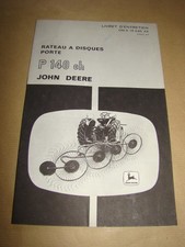14 pgs Brochure Prospectus JOHN DEERE Rateau no Tracteur SFV Fiat IH Deutz Case