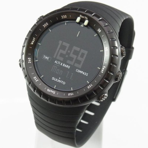 Suunto core all black - black, military