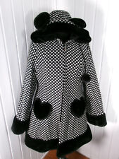Veste manteau gothique LIVING DEAD SOULS XL 44/46 poche coeur capuche pompons