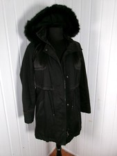 Veste parka chaud coton COMPTOIR DES COTONNIERS XS 34 capuche fourrure lapin