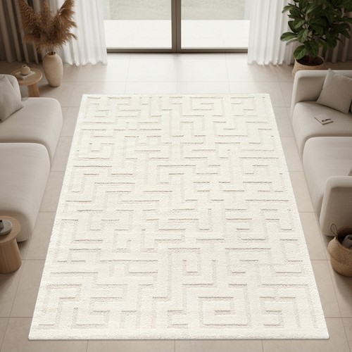 Tapis crème moderne design - crème,