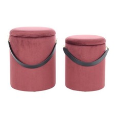 Lot de 2 Poufs & Coffres de