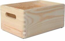 Creative Deco Caisse de Rangement en Bois | 30 x 20 x 14 cm (+/- 1cm) | Poignées