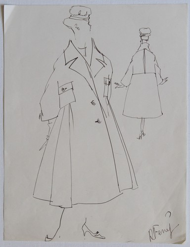 Croquis mode 1950 - de,