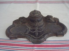 Grand encrier ancien métal art nouveau 34jv24