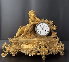 Pendule époque Napoleon III.Signature. A.ADAM. Dorure. Bronze France