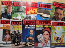 Lot N°58 de 10 anciens magazines revues L'EXPRESS de 1980