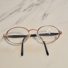 Lunettes rondes plaqué - or,