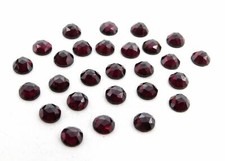 Grenat Naturel Rond Rose Coupe