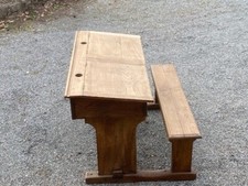 Bureau écolier ancien 2 places